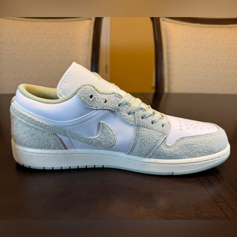 New Nike Air Jordan 1 Low Seafoam White Sneaker Shoes Size US 12 - Picture 8 of 13